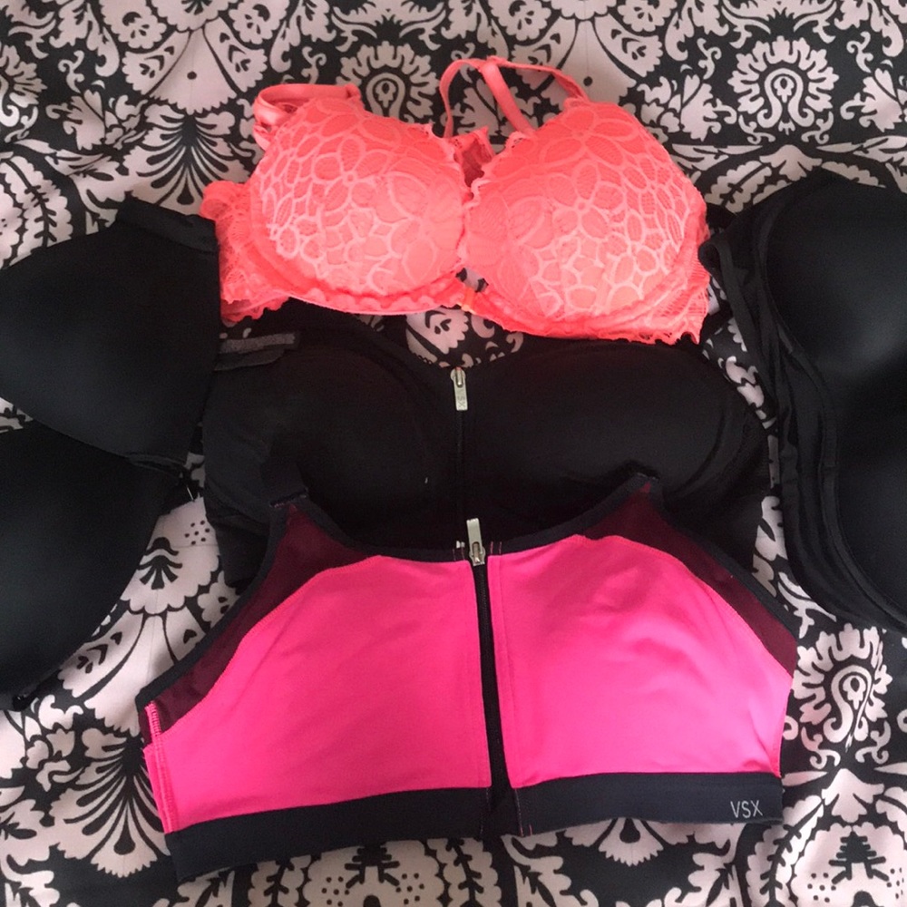 Set of 6 sports Bras - 3 front closure